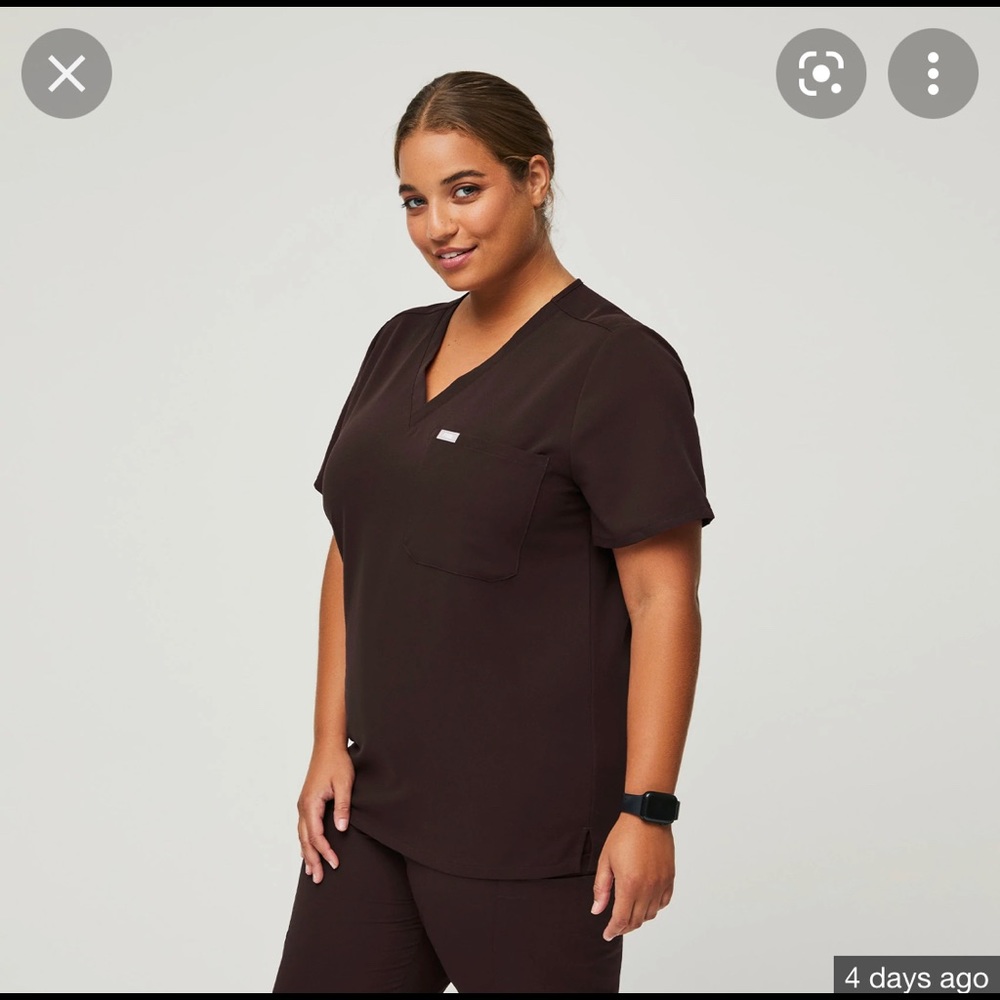NWT FIGS LIMITED ED Espresso Catarina top (sm) and high waist Zamora (sm tall)